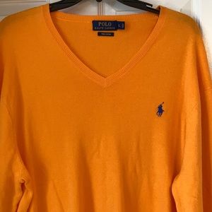 Polo Pima Cotton V- neck sweater